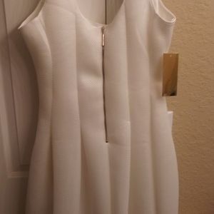White zipper front Dress